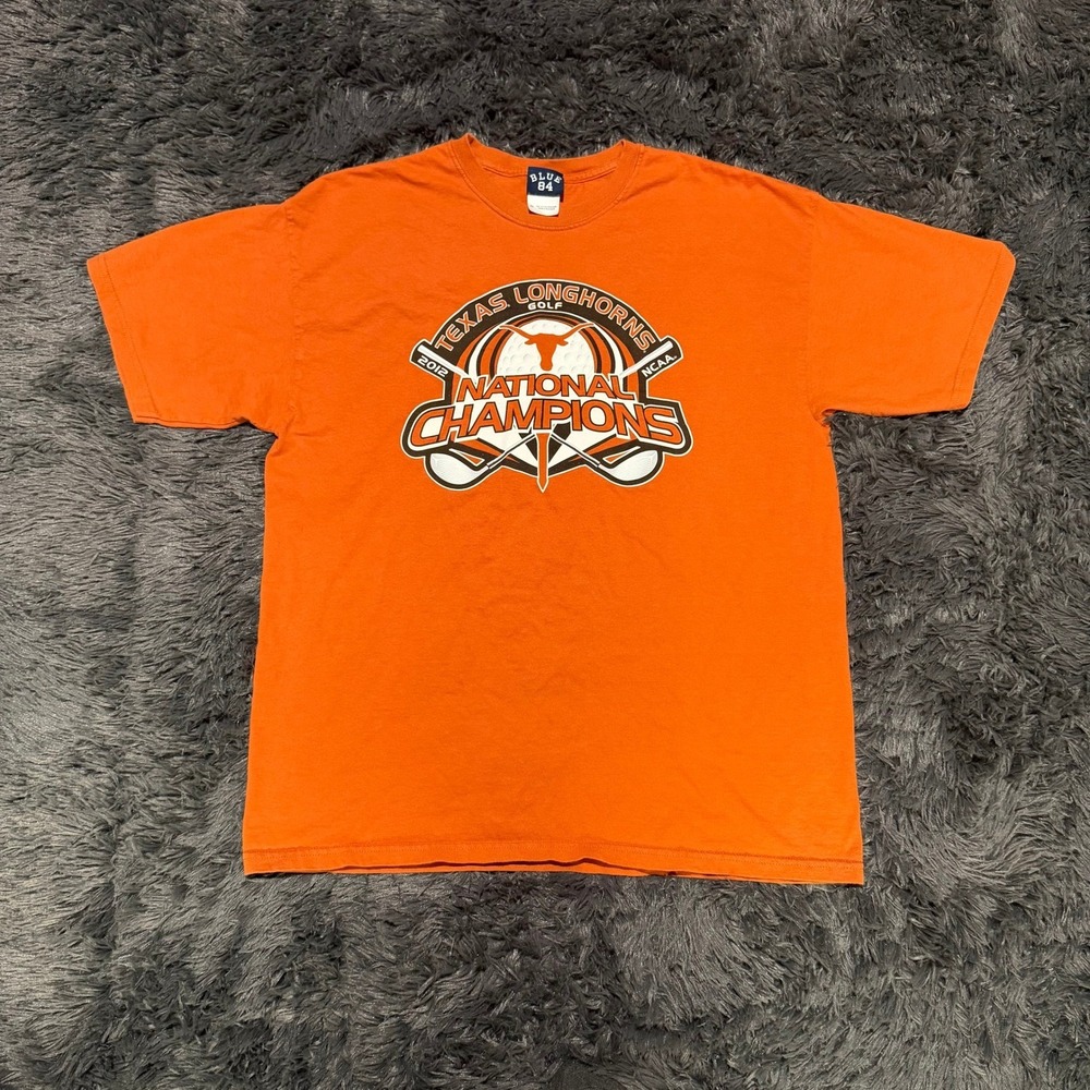 Blue 84 Texas Longhorns Golf 2012 NCAA National Champions T-Shirt Orange XL